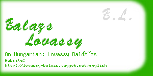 balazs lovassy business card